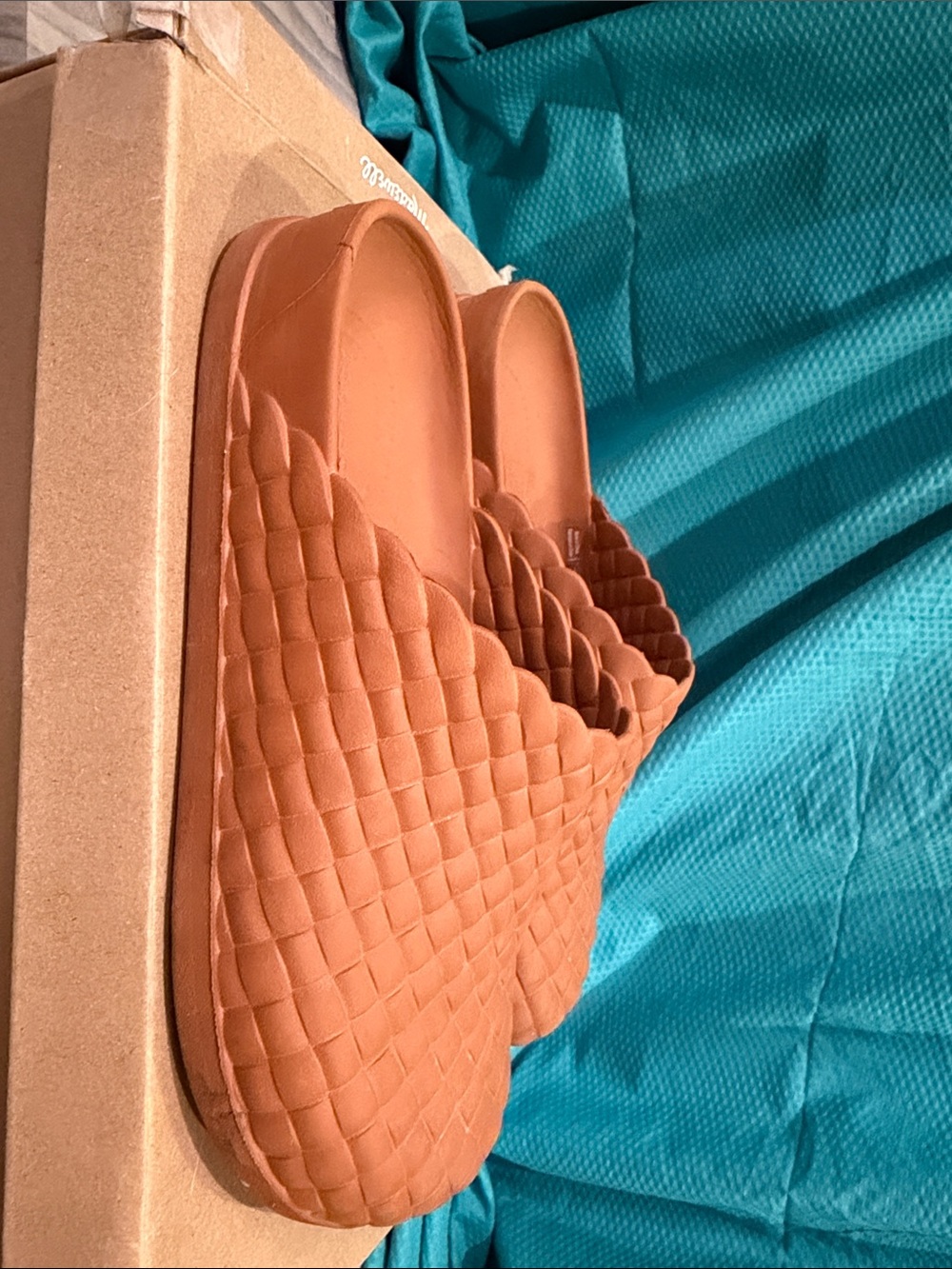 CROCS Woven Slip-On Clogs in Terracotta